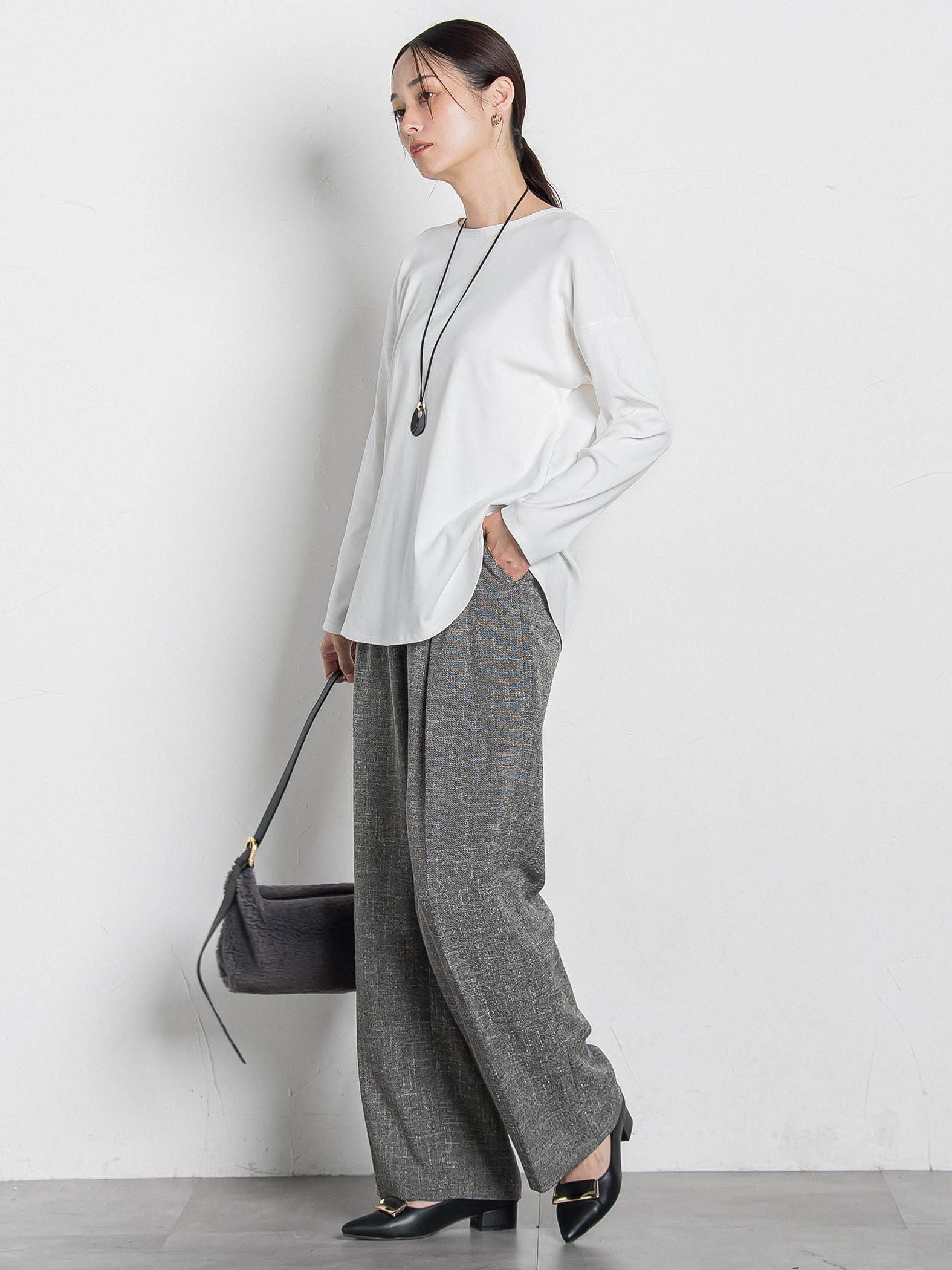 トリッカースラブツイードパンツ≪手洗い可能・防シワ・UV≫