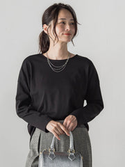 エッセンシャルフライスカットソー ≪洗濯機で洗える≫