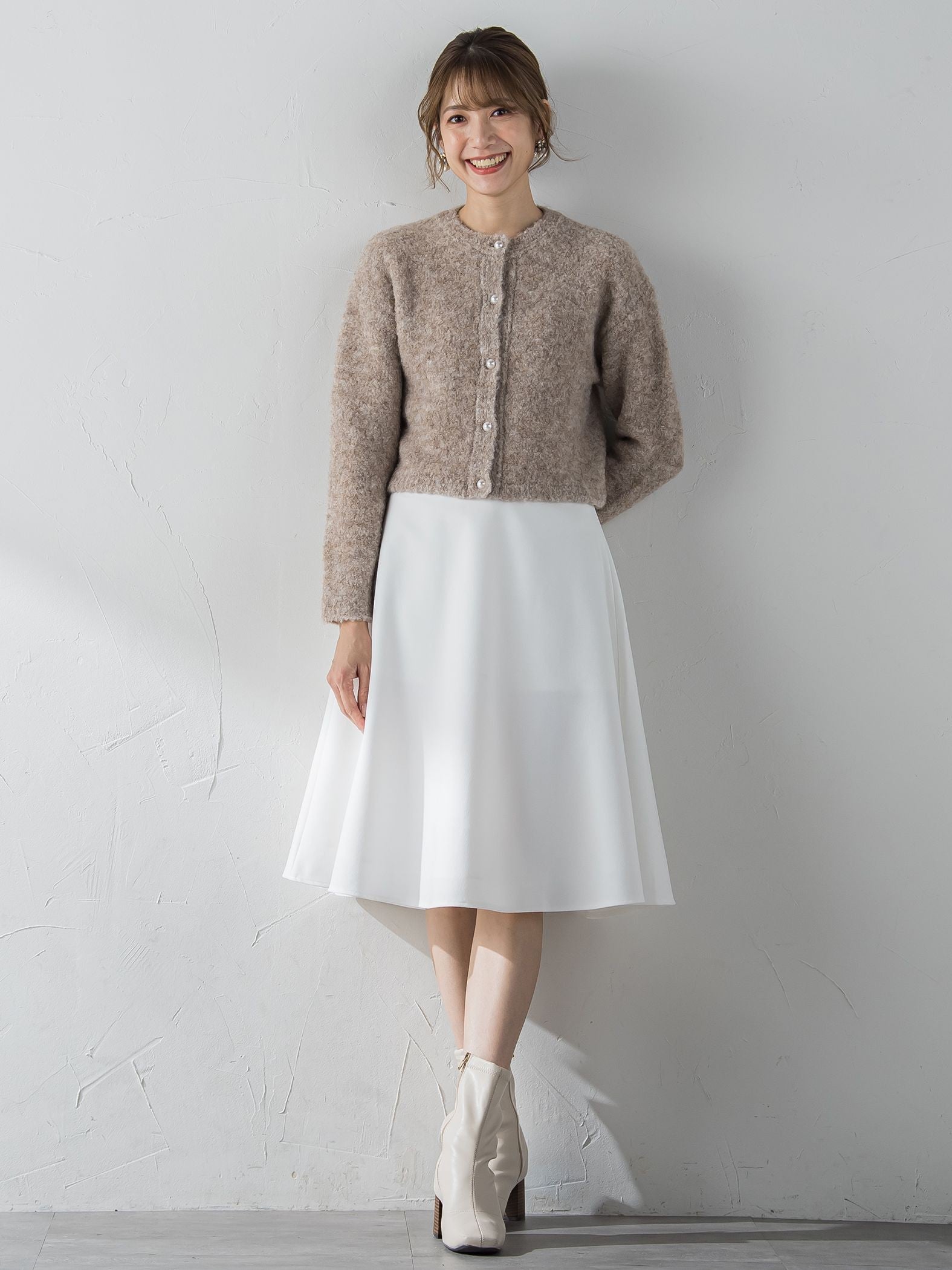 【XSサイズ展開あり】冬仕様 美シルエットフレアスカート ≪洗濯機で洗える≫