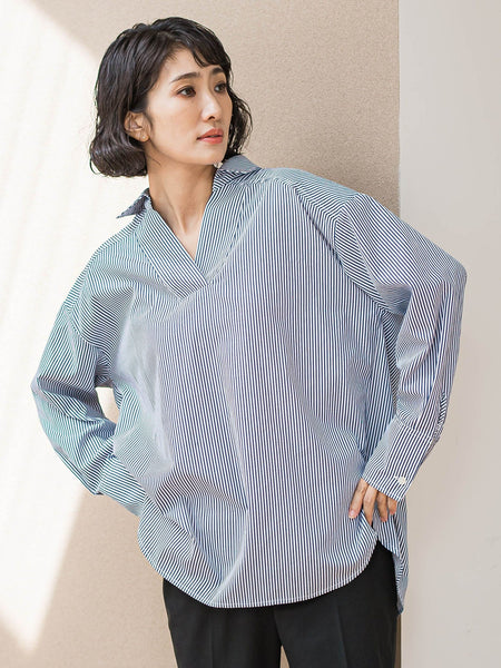 【WEB限定】”3コーデが叶う2点セット”ニット×シャツ≪手洗い可能≫