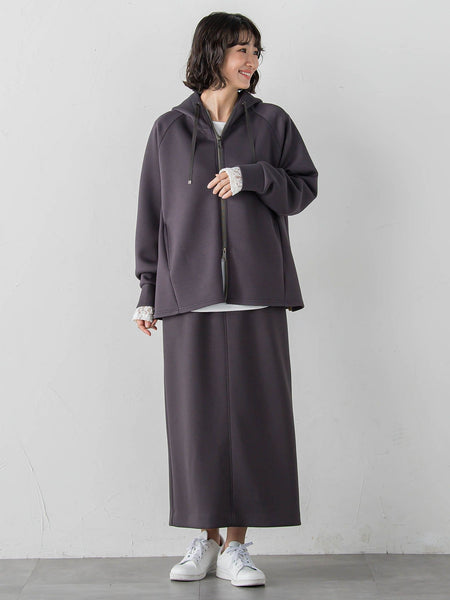 ストレッチダンボールジップパーカー