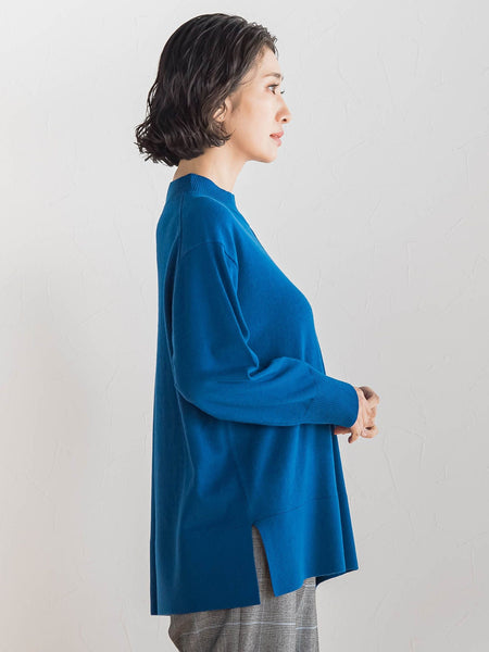 【大きいサイズ】ファインウールハイネックニット