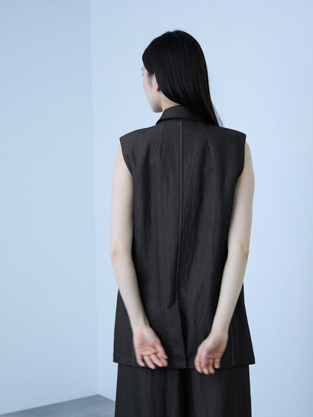 【シーズンレス】ナイロンツイルデニムベスト