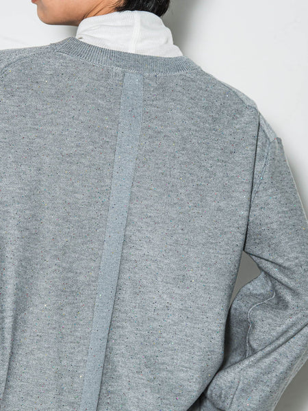 ミニスパンコールクルーネックニット≪手洗い可能≫