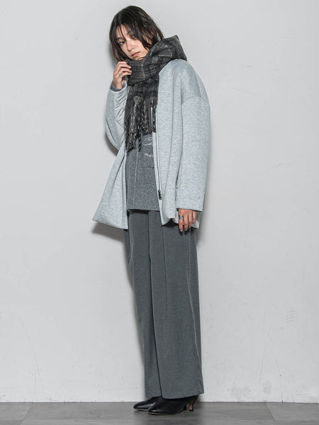 モスダンボール×中綿キルティングノーカラーコート≪手洗い可能≫