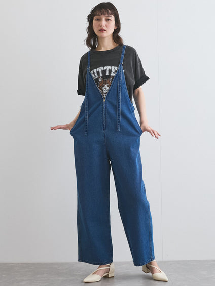 ライトオンスデニムサロペットパンツ≪手洗い可能≫