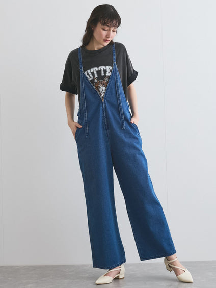 ライトオンスデニムサロペットパンツ≪手洗い可能≫