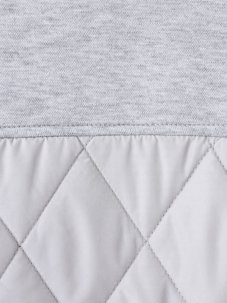 モスダンボール×中綿キルティングノーカラーコート≪手洗い可能≫