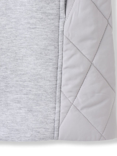 モスダンボール×中綿キルティングノーカラーコート≪手洗い可能≫