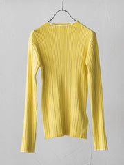 【新色追加】袖ボタンランダムリブニット≪手洗い可能≫