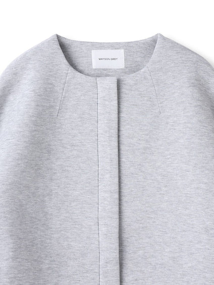 モスダンボール×中綿キルティングノーカラーコート≪手洗い可能≫