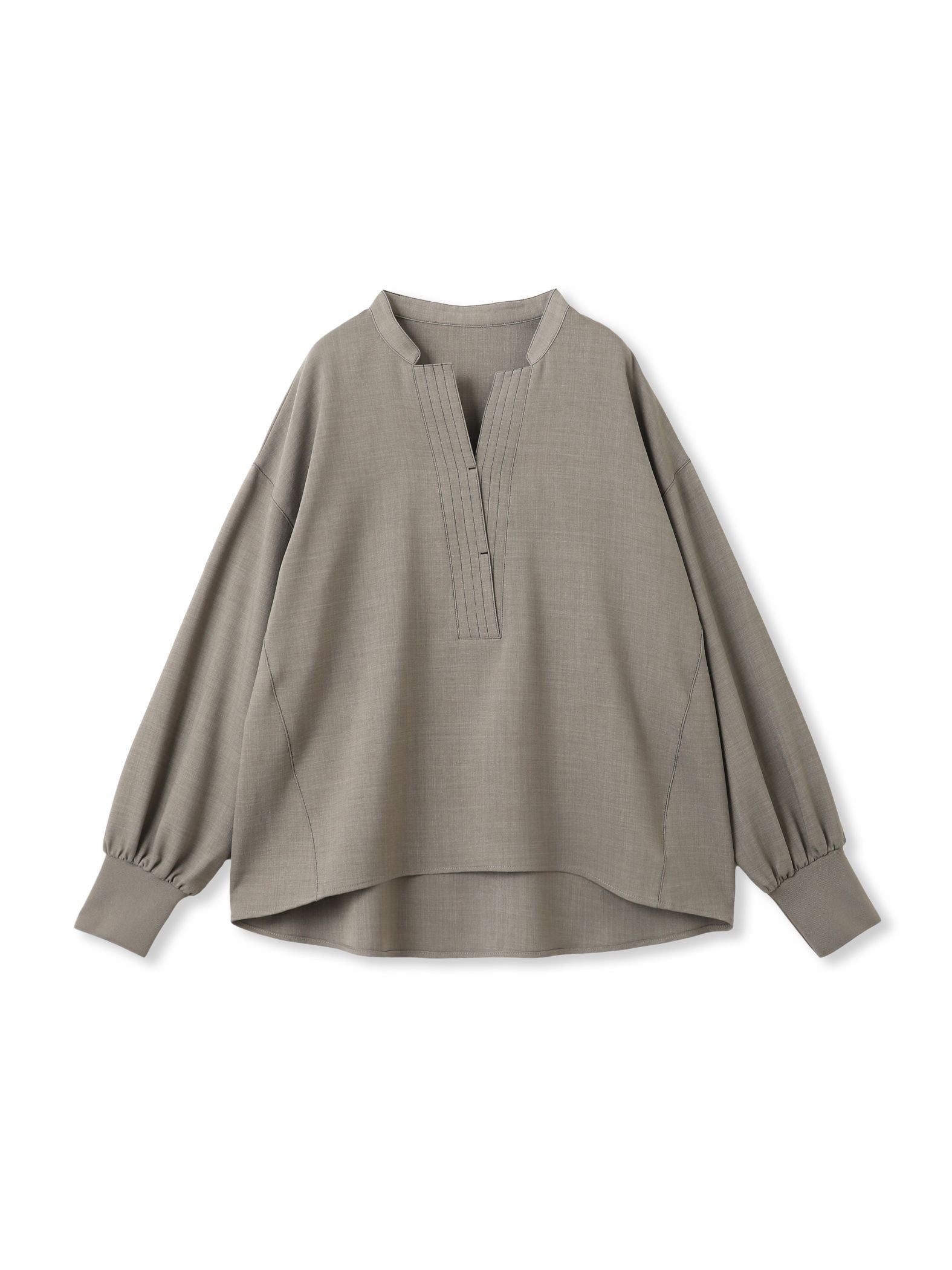 【一瞬で楽とキレイを叶える】ナチュラルストレッチスキッパーブラウス≪セットアップ対応≫
