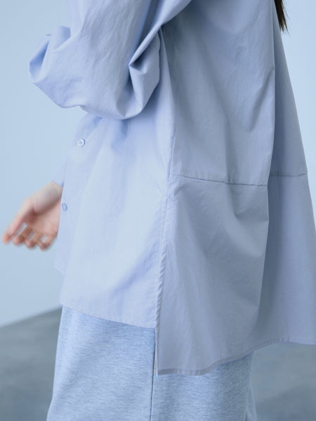 【大人の抜け感】コーマコットンバックフレアシャツ