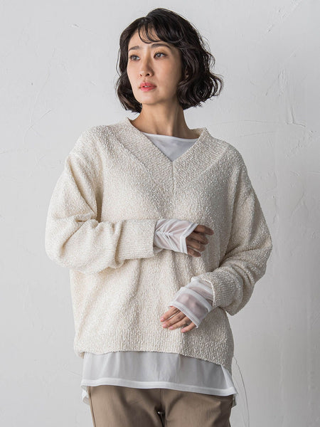 【WEB限定/大きいサイズ】”重ねるだけで格上げ”レイヤードインナー