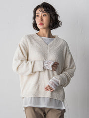 【WEB限定/大きいサイズ】”重ねるだけで格上げ”レイヤードインナー