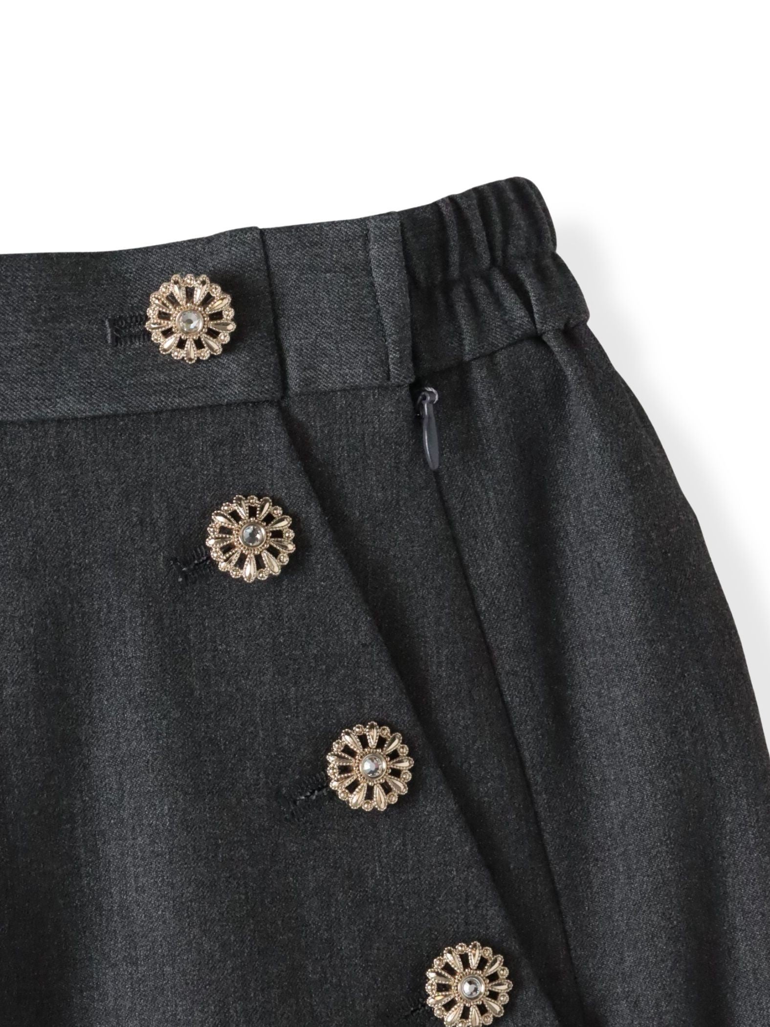 キラキラボタンワイドパンツ≪手洗い可能≫