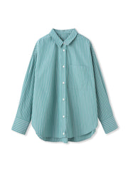 コットンポプリン2WAYストライプシャツ