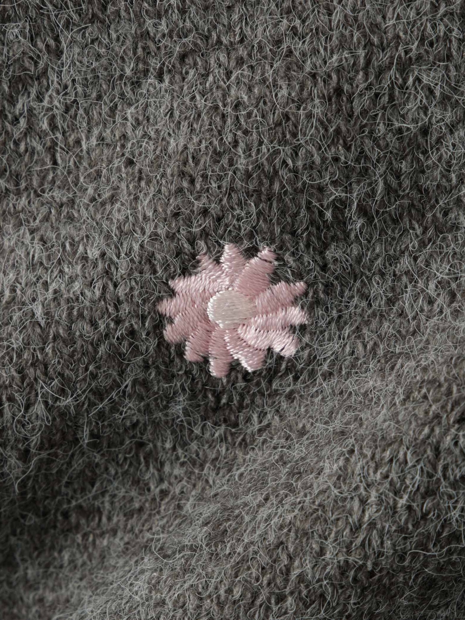 マーガレット刺繍ニットプルオーバー≪手洗い可能≫