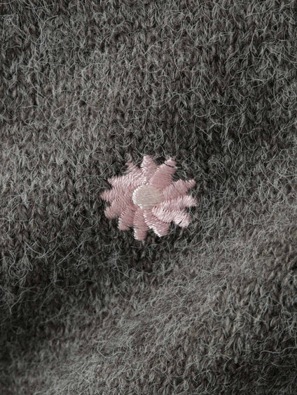 マーガレット刺繍ニットプルオーバー≪手洗い可能≫