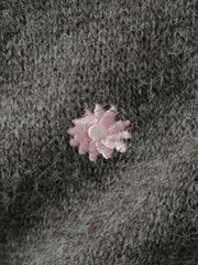 マーガレット刺繍ニットプルオーバー≪手洗い可能≫