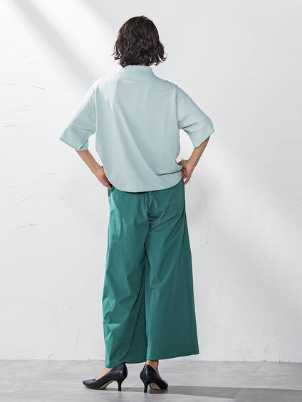 【カタログ掲載】タックボリュームワイドパンツ≪洗濯機で洗える≫