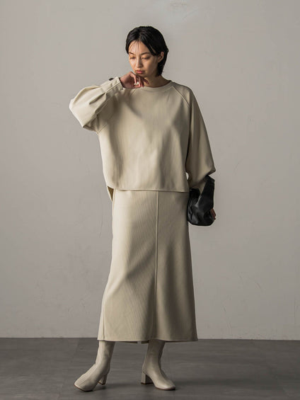 ジョーゼットダンボールAラインスカート≪セットアップ対応/洗濯機で洗える≫