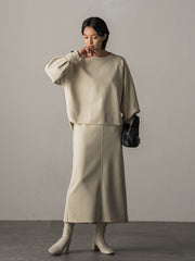 ジョーゼットダンボールAラインスカート≪セットアップ対応/洗濯機で洗える≫