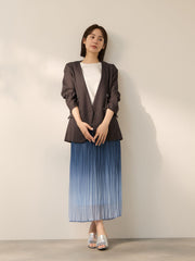 グリッディメッシュノーカラージャケット