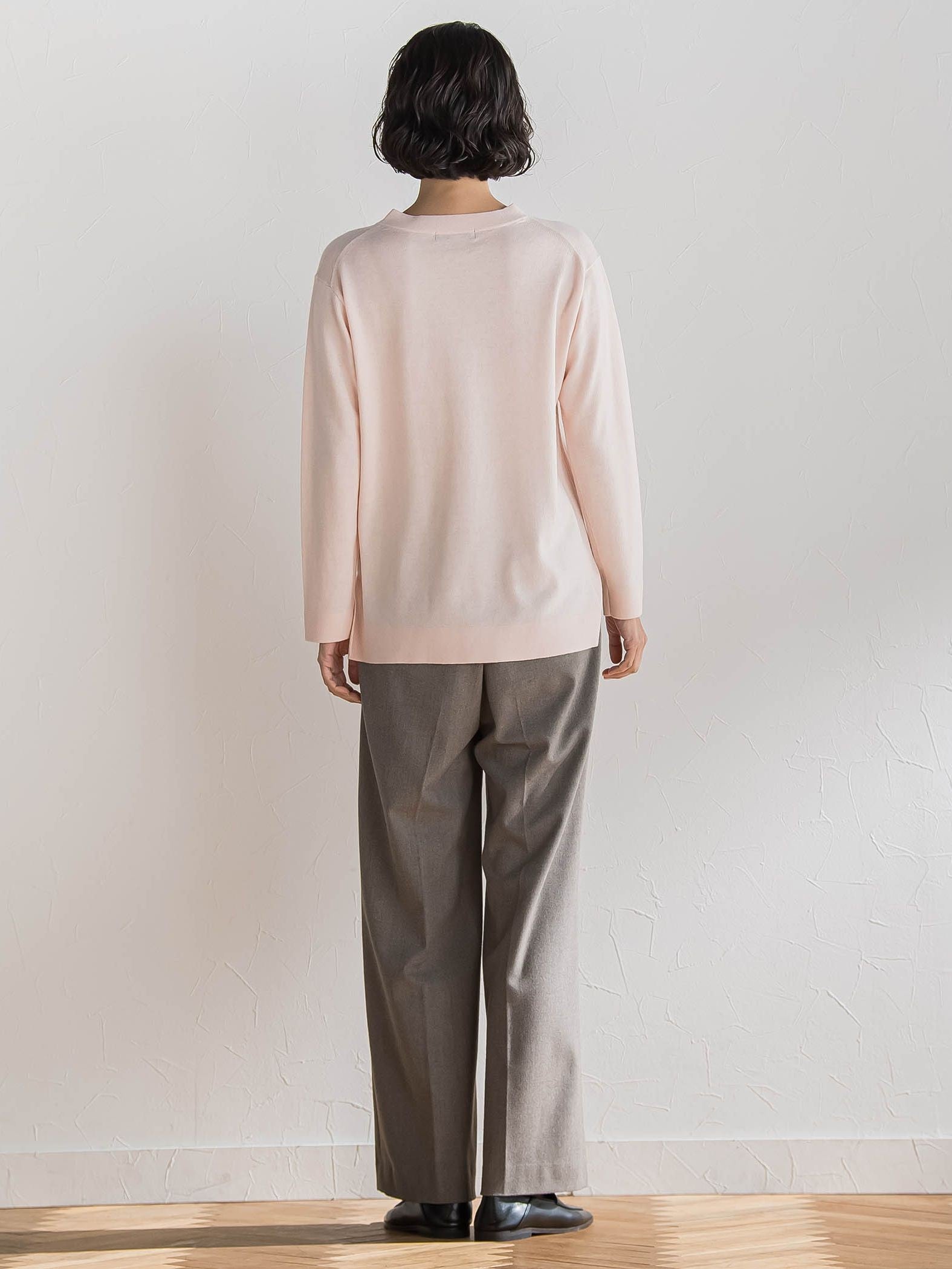 【大きいサイズ】ファインウールVネックニット