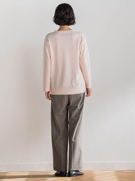 【大きいサイズ】ファインウールVネックニット