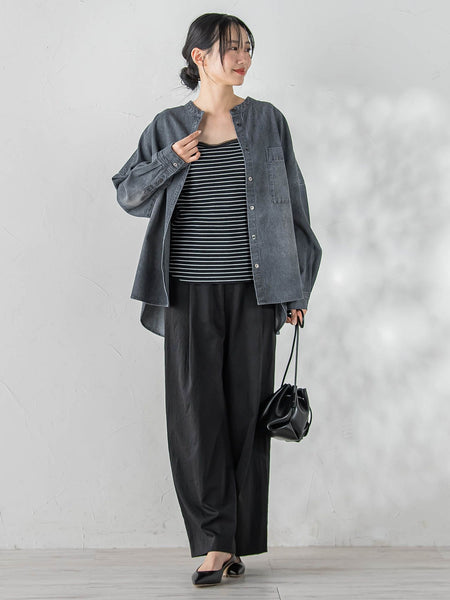 リブスクエアタンクトップ