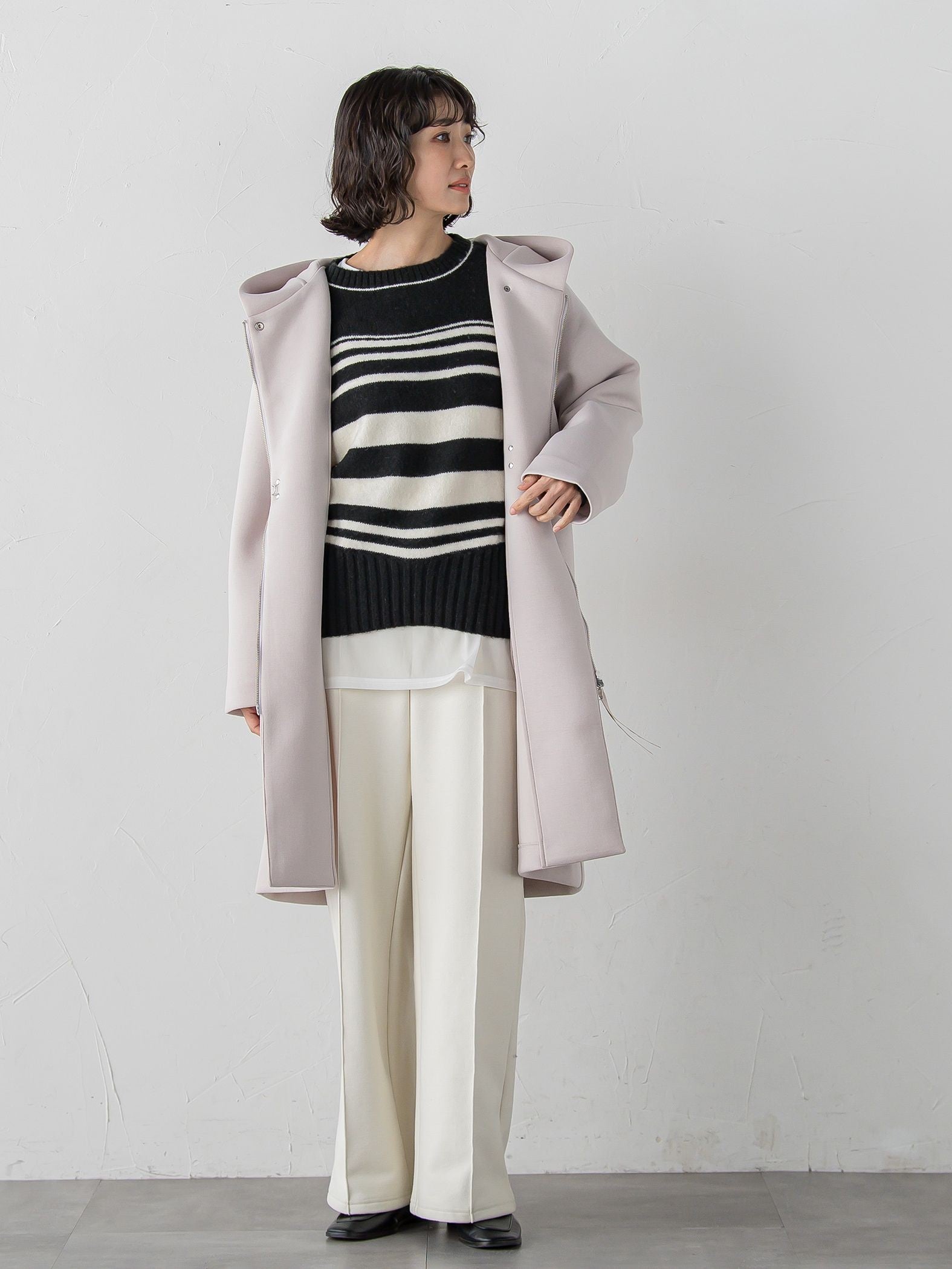 【WEB限定】”ふんわり着心地”ランダムボーダーニット