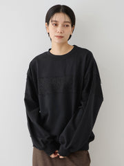 裏毛レースドッキングプルオーバー