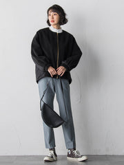 【biyori】キルティングノーカラーブルゾン