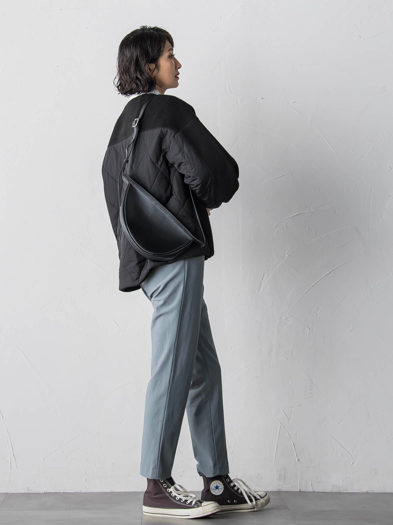 【biyori】キルティングノーカラーブルゾン