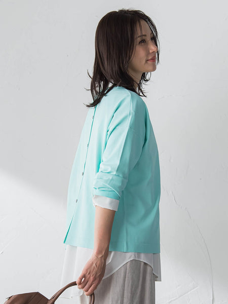 バックボタンデザインニット