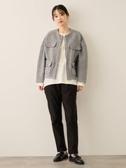 イタリアンエアリー4ポケットZIPブルゾン≪手洗い可能≫