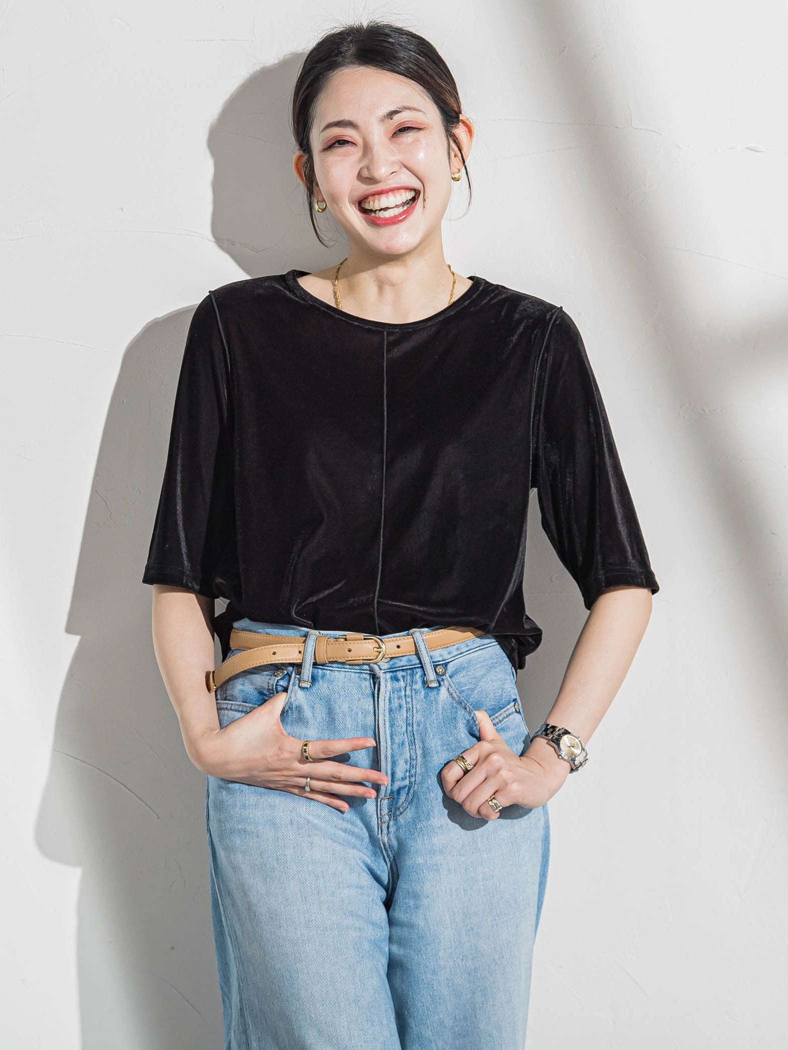【WEB限定】シアーベロアカットソー