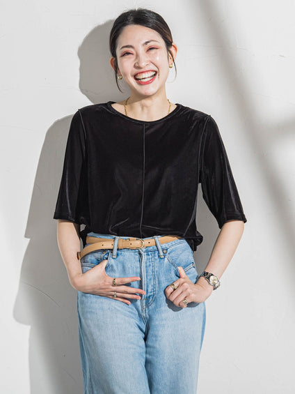 【WEB限定】シアーベロアカットソー
