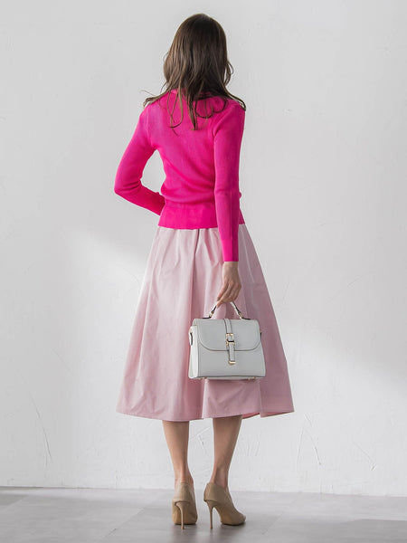 LUCINDAリブニットVカーディガン