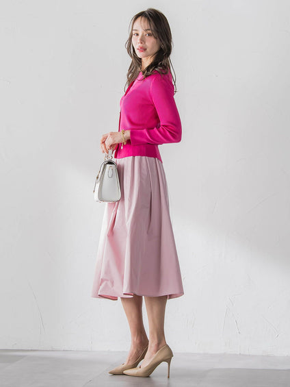 LUCINDAリブニットVカーディガン