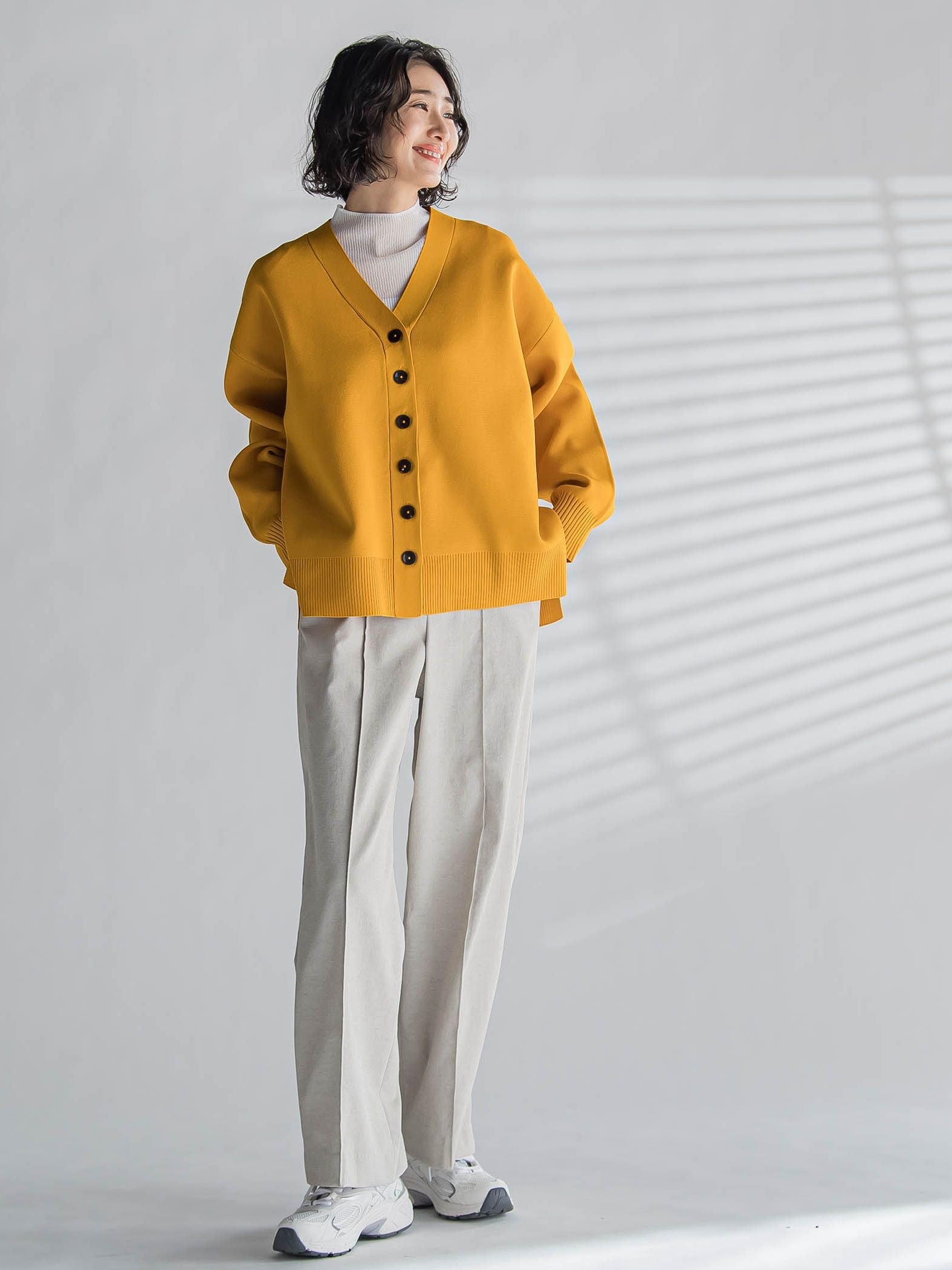 【WEB限定】シェルタリングワイドパンツ≪洗濯機で洗える≫