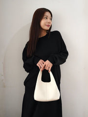 ［SET］Crew Neck×A-Line Knit Setup≪手洗い可能≫