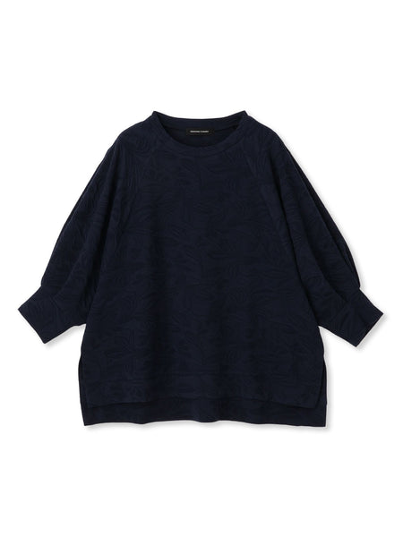 フラワーカットジャガードトップス≪手洗い可能≫