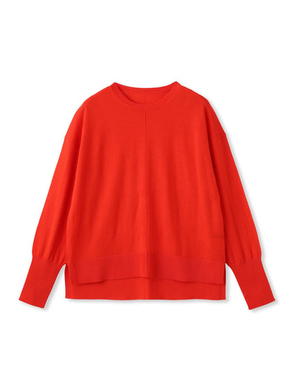 【WEB限定】ベーシックウールクルーネックニット≪洗える≫