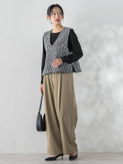 カミュツィードベストブラウス