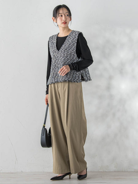 カミュツィードベストブラウス