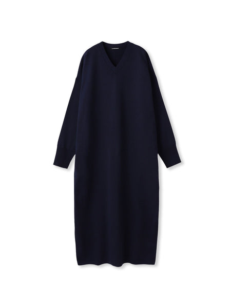 【WEB限定】Vネックニットワンピース≪丈長めあり/手洗い可能≫
