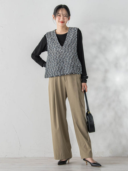 カミュツィードベストブラウス