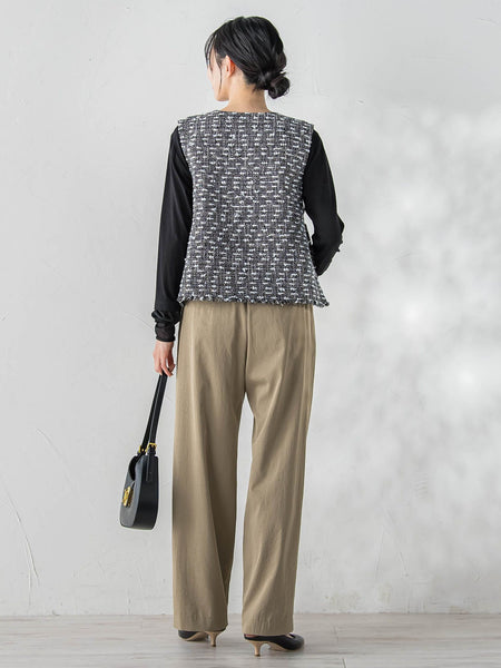 カミュツィードベストブラウス